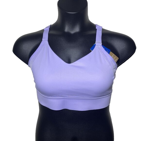 Brooks 36DD/E Run Drive Interlace Violet Dash Sports Bra Compression Woven - Picture 2 of 10